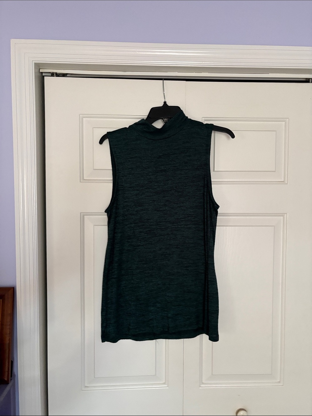GAP Sleeveless Mock Neck Tank in Dark Teal